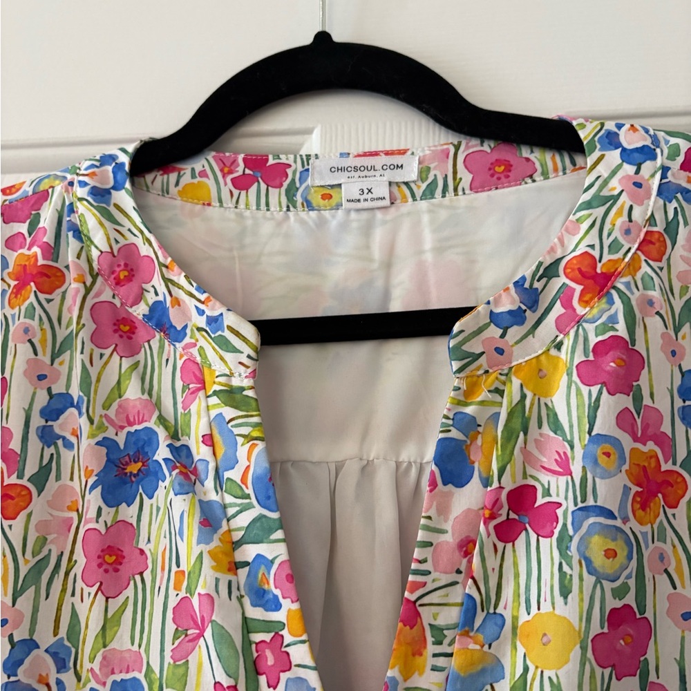 Chic Soul Floral Mini Dress - Multicolor - Picture 3 of 3